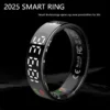 2025 QINO R09 Smart Ring with Display Screen and Touch, Wireless Charging, Health Manager, 5 ATM Waterproof For Men Women
